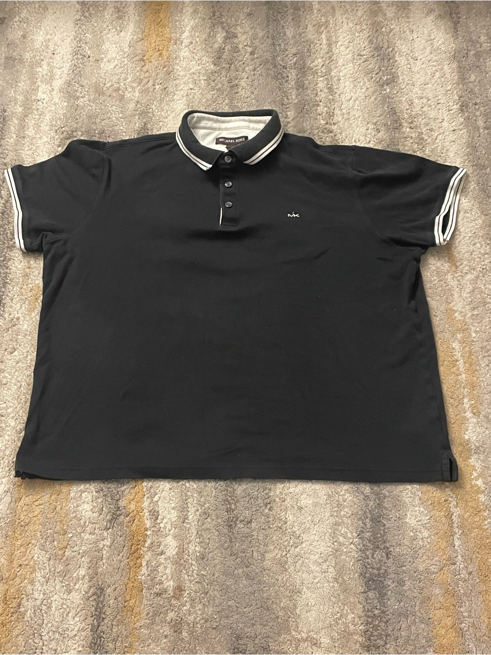 Michael Kors Black Polo with White Contrast Trim
